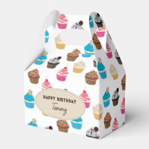 Födelsedagsfesten Mönster i färglös Cute Muffins