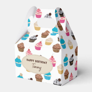 Födelsedagsfesten Mönster i färglös Cute Muffins Presentaskar