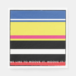 Födelsedagsfesten Moosician Colorully Funny Pappersservett