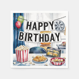 Födelsedagsfesten Movie Night Popcorn Pappersservett