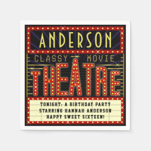 Födelsedagsfesten Movie Theater Marquee Cinema   N Pappersservett