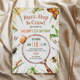 Födelsedagsfesten Natur Insekt Kryp Inbjudningar