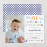 Födelsedagsfesten Oink Baa Cluck Moo Farmyard Anim