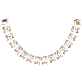 födelsedagsfesten party djur vimplar