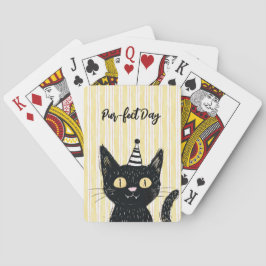 Födelsedagsfesten party Hat Cat Purfeect Day Casinokort