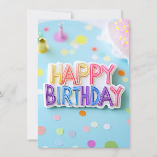 Födelsedagsfesten Pastel Grattis på födelsedagen-t Inbjudningar