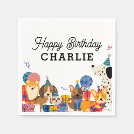 Födelsedagsfesten Pawty Hund Puppy Pappersservett