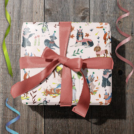 Födelsedagsfesten Pawty Rosa Hund Puppy Presentpapper