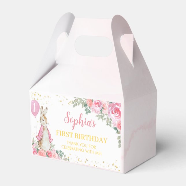 Födelsedagsfesten Peter Rabbit Favor Box Presentaskar (Framsidan Sidan)