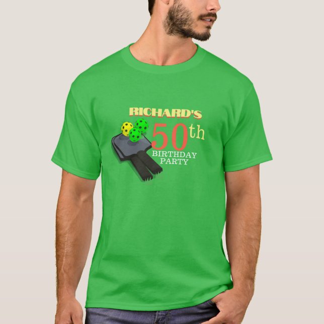 Födelsedagsfesten Pickleball Thated Sports Dinking T Shirt (Framsida)