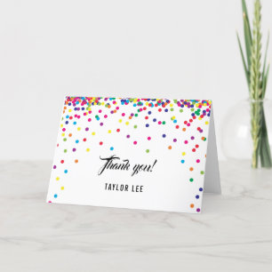Födelsedagsfesten Rainbow konetti sprinkles Tack Kort
