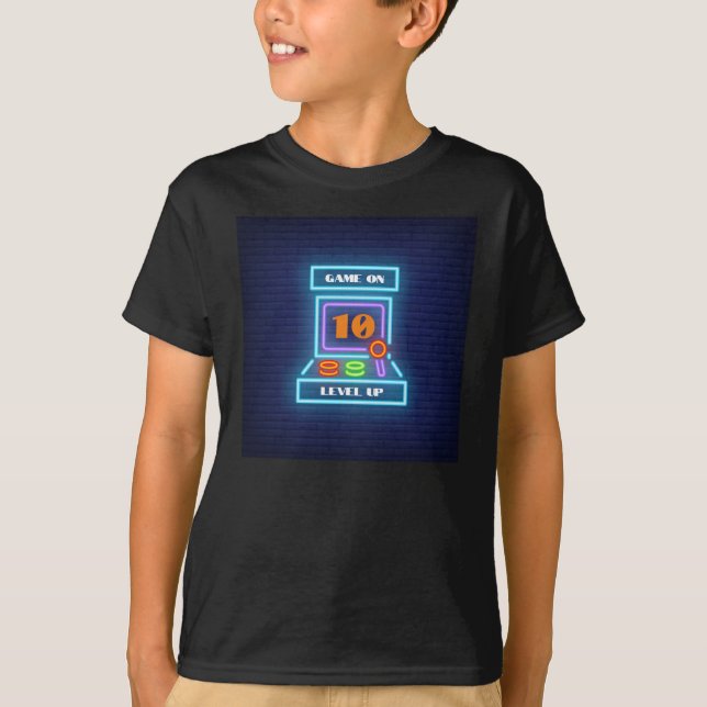 Födelsedagsfesten Retro Arcade-spel T Shirt (Framsida)