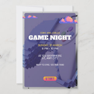Födelsedagsfesten Retro Video Game Inbjudningar