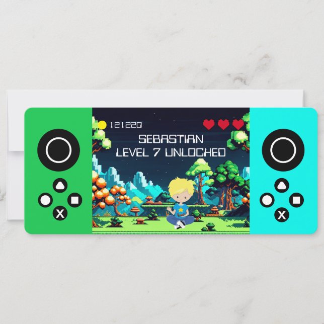 Födelsedagsfesten roligt Novelty Computer Game Inbjudningar (Framsida)