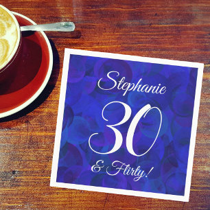 Födelsedagsfesten royal Blue 30 och Vänd Pappersservett