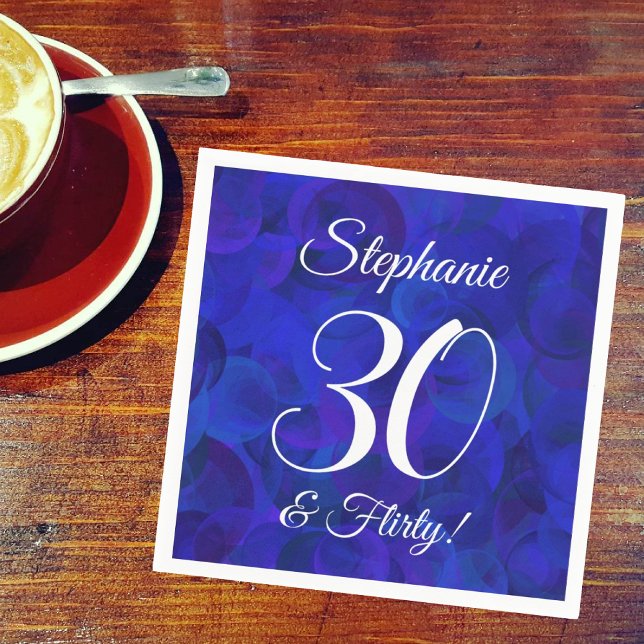 Födelsedagsfesten royal Blue 30 och Vänd Pappersservett (Skapare uppladdad)
