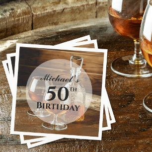Födelsedagsfesten Rustic Bourbon Whiskey Pappersservett