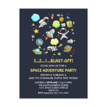 Födelsedagsfesten rymden Astronauter & Rockets