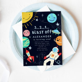 Födelsedagsfesten rymden Blast Av Inbjudningar