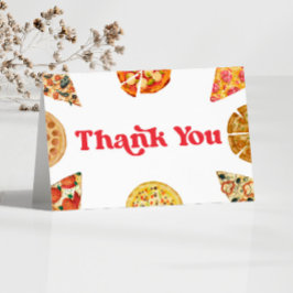 Födelsedagsfesten Segment Baby Pizza Tack Kort