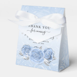 Födelsedagsfesten silver och Baby blue Ro Tack Presentaskar