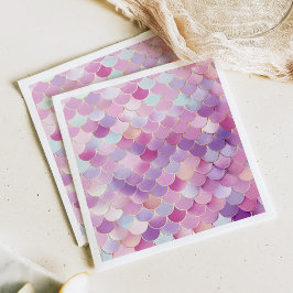 Födelsedagsfesten Skalor för sjöjungfru Pappersservett