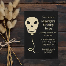 Födelsedagsfesten Skull Balloon Goth