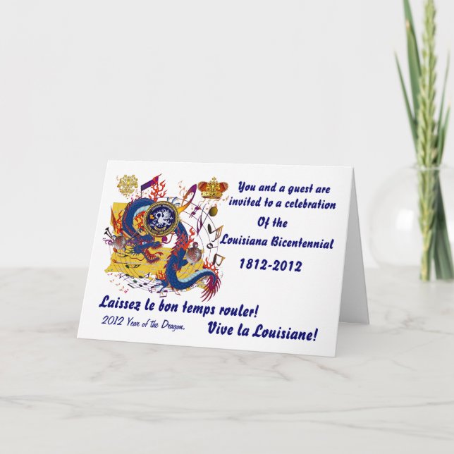 Födelsedagsfesten som viktiga Louisiana ser, Inbjudan (Framsida)