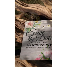 Födelsedagsfesten Spara datumblomningsblommorna Wo Magnetisk Inbjudningskort