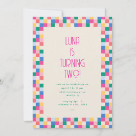 Födelsedagsfesten Spärra Multifärgader blockerar Inbjudningar