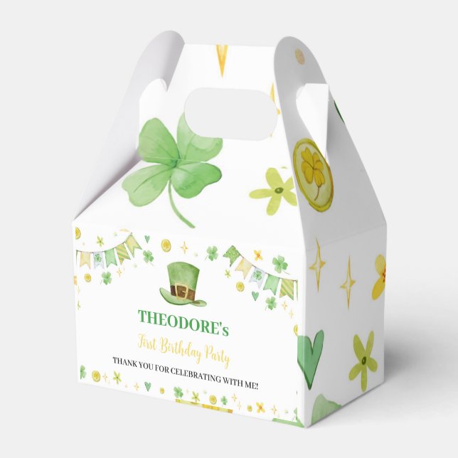 Födelsedagsfesten St. Patrick Lucky One Favor Box Presentaskar (Framsidan Sidan)