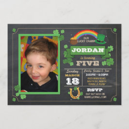 Födelsedagsfesten St. Patricks Day Photo Inbjudan