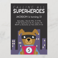 Födelsedagsfesten Superhjälte Hund