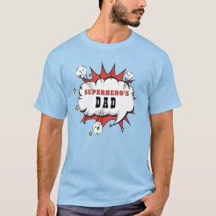 Födelsedagsfesten Superhjälte Pappa Tecknad T Shirt