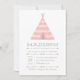 Födelsedagsfesten Tält, för barn Inbjudningar