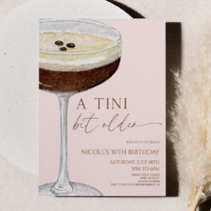 Födelsedagsfesten Tini Bit Older Expresso Martini Inbjudningar