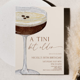 Födelsedagsfesten Tini Bit Older Expresso Martini Inbjudningar