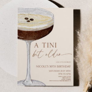 Födelsedagsfesten Tini Bit Older Expresso Martini Inbjudningar