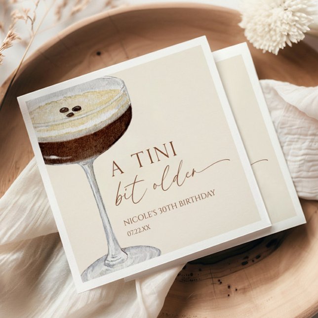 Födelsedagsfesten Tini Bit Older Expresso Martini Pappersservett (Skapare uppladdad)