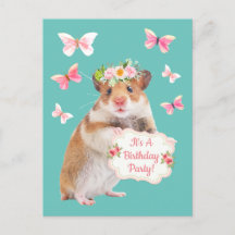Födelsedagsfesten toppen Cute Hamster/Mouse