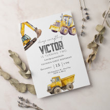 Födelsedagsfesten Traktor Construction Lastbil