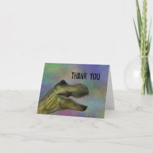 Födelsedagsfesten Tyrannosaurus Rex Dinosaur T-Rex Tack Kort