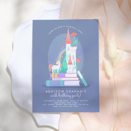 Födelsedagsfesten Unicorn & Castle Fairytale Inbjudningar