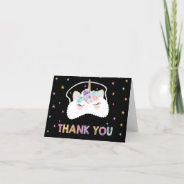 Födelsedagsfesten Unicorn Sleepover Slumber Pajama Tack Kort