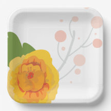 Födelsedagsfesten Vattenfärgsblommor