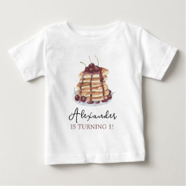 Födelsedagsfesten Vattenfärgsrutor Pancakes T Shirt