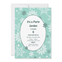 Födelsedagsfesten Vinter Snöflingor jul
