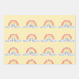 Födelsedagsfesten Watercolor Rainbow Pastel Färg