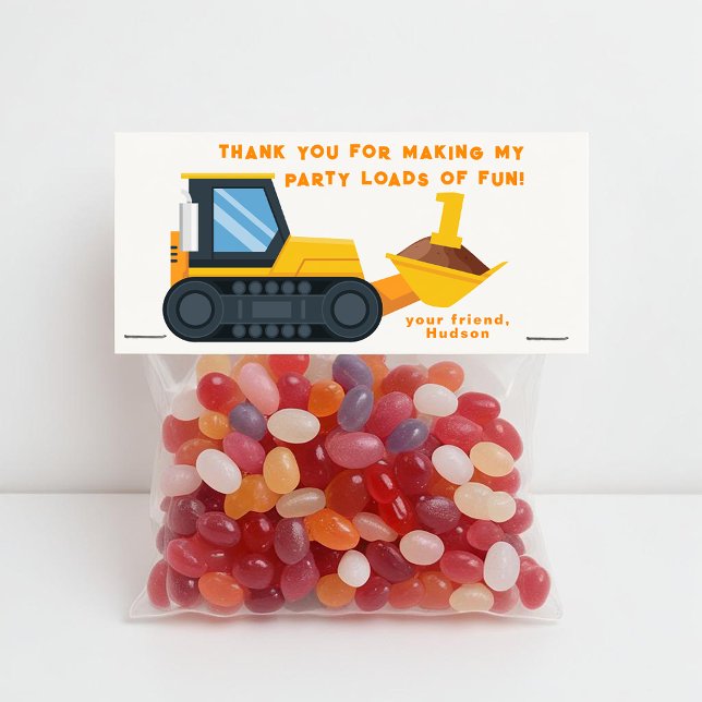 Födelsedagsfestens favorittagg - Gult Placeringskort (Fun Birthday Favor Tag)