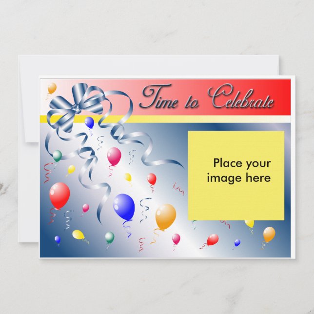 Födelsedagsfestens Personlig Inbjudningar (Framsida)